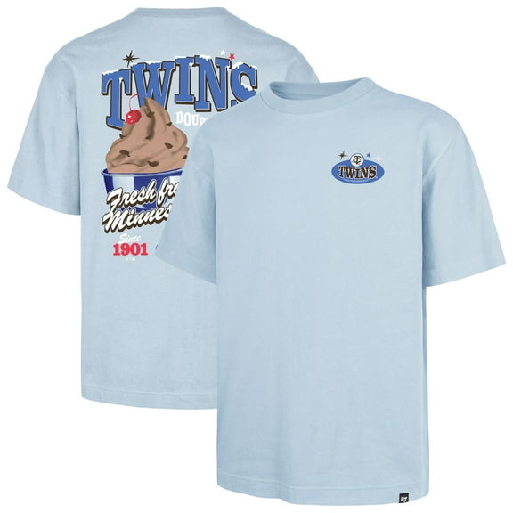 Men's '47 Light Blue Minnesota Twins Ice Cream Parlor Foundation T-Shirt