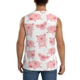 thumbnail image 4 of Disketp Kawaii Pigs Sleeveless Tshirts For Men, Muscle Shirts For Men Dry Fit Tank Top-Small, 4 of 8