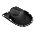 thumbnail image 2 of UJNDER Western Cowboy Style Hat Glitter Ideal for Party Stage Performance Accessory Cowboy Hat Black, 2 of 4