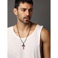 thumbnail image 3 of U7 Stainless Steel Patriotic Black Cross Necklace for Women Men Fashion American Flag Religious Christmas Jewelry Gift, 3 of 9