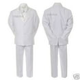 thumbnail image 3 of Toddler Boy Baby Mary Christening Baptism Formal White Tuxedo Suit Stole Sm-20, 3 of 4