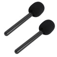 thumbnail image 1 of Adaptador De Micrófono, Soporte De Micrófono Inalámbrico Liviano, 2 Piezas, Estructura ABS De Mano De Ajuste Perfecto Negro Con Espumas Para Parabrisas Para Organizar Eventos, 1 of 7