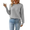 thumbnail image 3 of Sweaters for Womenknit Textured Hoodie Loose Fit Drawstring Hoodie Oversized Sweaters V Neck Cozy Knitted Drawstring Hooded Plus Size Ribbed Knit Hoodie Sweaters Pullover Sweater S-Xl, 3 of 9
