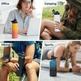 thumbnail image 7 of Fusion 24 oz Insulated Water Bottle with Handle, 304 Stainless Steel Water Bottles with Wide Mouth, Double Wall Vacuum Sports Water Bottle, BPA Free, Keep Cold and Hot, Black, 7 of 7