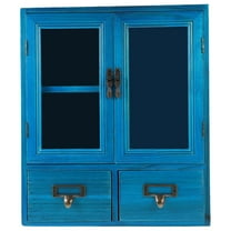 HONMEET 1Set Wooden Bedside Storage Cabinet Small Wall Cabinet for Home Decoration 35.4*12.2*4.9in