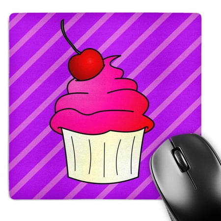 3dRose  Cute Cupcake with Cherry Topper - Kawaii Cakes - Purple Stripe  MousePad price history on PriceWatchPro