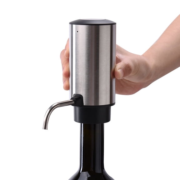 Rechargeable Wine aerator Electric Wine Decanter, Automatic Wine Dispenser withStorage Base,Two Modes:long press to continuously Dispense wine/single press to Dispense75ml of Wine
