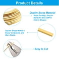thumbnail image 3 of Uxcell 2 Rolls 26Ga/0.4mm 49.21Ft Half Hard Bendable Brass Square Wire, Brass, 3 of 5