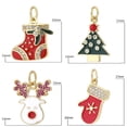 thumbnail image 4 of Pendientes esmaltados de la serie navideña, colgantes pequeños de alce y árbol de navidad, regalos hechos a mano, fabricación de joyas de Color dorado, 4 of 4