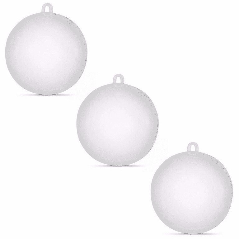 10PCS 3.15 Inch Removable Top Clear Hanging Ornaments Ball,Clear Plastic  Fillable Balls Ornament, DIY Plastic Ornaments Round Balls, Perfect for