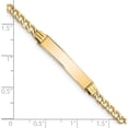 thumbnail image 4 of 14K Yellow Gold Semi-Solid Polished Cuban Id Bracelet (8 X 5) Made In United States dcid106-8, 4 of 5