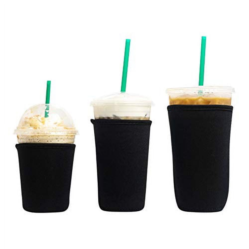 Reusable Neoprene Drink Sleeve For Iced Coffee & Cold Cups – Fits 22–28 Oz, Skull Design, No-Sweat Grip
