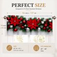 thumbnail image 4 of AshasdS Christmas Poinsettia Window Valance Holiday Curtain Valance Red Floral Seasonal Window Decor, 4 of 5
