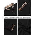 thumbnail image 5 of COOFANDY Men's Classic Fit Casual Long Sleeve Plaid Collar Polo Shirt, 5 of 5
