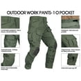 thumbnail image 4 of TRGPSG Men's Work Pants with Knee Pads, 10 Pockets ,Camo Outdoor Hunting Pants Waterproof Hiking Work Trousers(No Belt),DQ Camo Size 32, 4 of 5