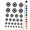 Black, variant on Southwestern Diamond Triangle Pattern Water Resistant Temporary Tattoo Set Fake Body Art Collection - Purple