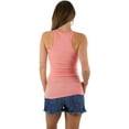 thumbnail image 2 of ToBeInStyle Womens Essential Ribbed Racerback Versatile Layering Cotton Blend Tank Top, 2 of 6
