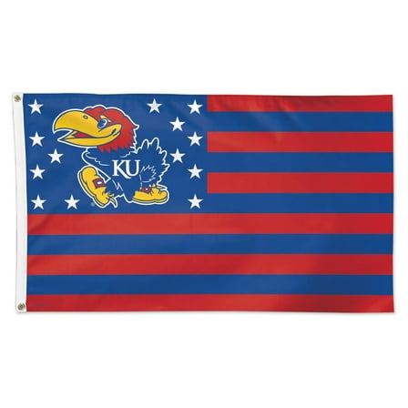 NCAA Kansas Jayhawks Stars and Stripes 3' x 5' Deluxe Flag