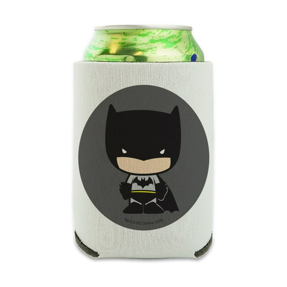 Batman Cute Chibi Character Can Cooler - Drink Sleeve Hugger Collapsible Insulator - Beverage Insulated Holder