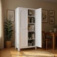 thumbnail image 6 of Homy Casa Slim Pantry Cabinet with Adjustable Shelves, 2-Door Kitchen Storage, White, 6 of 8