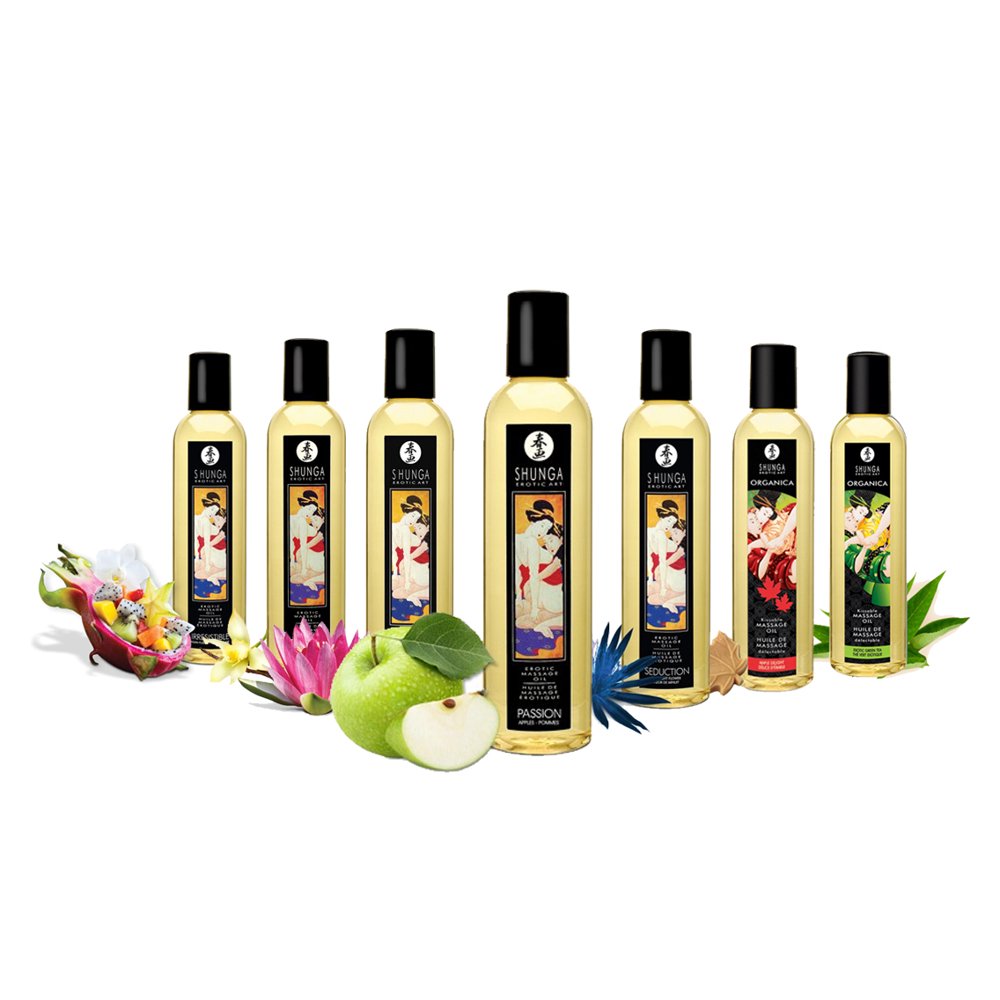 SHUNGA Massage Oil 100 Natural + Vitamin E Rejuvenates & Hydrates