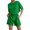 Green, variant on Short Sets for Women Eyelet Short Sleeve Crewneck Crop T Shirt and Shorts 2 Piece Matching Set Womens Lounge Set