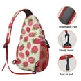 thumbnail image 3 of Chest Bag Crossbody Shoulder Bag Small BackpackTravel Sling Bag for Men Women Travelers Strawberry, 3 of 6
