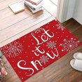 thumbnail image 2 of Felpudo decorativo navideño-let It Snow Winter Snowflake, antideslizante para interior/exterior/delantero, 2 of 5
