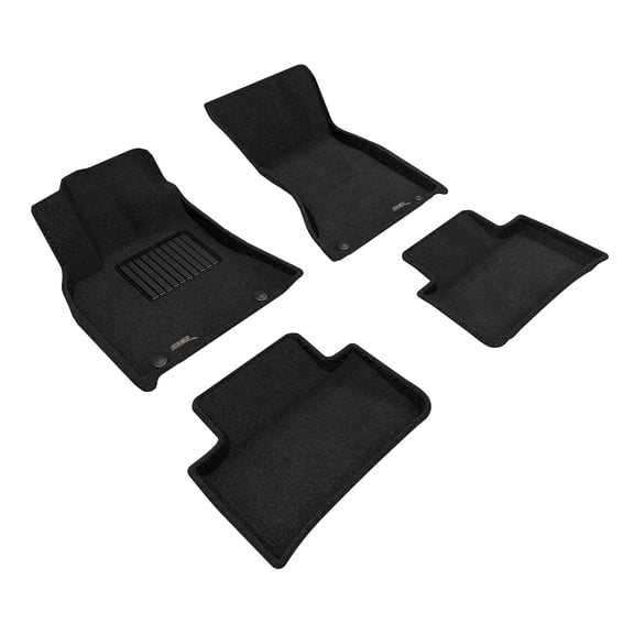 3D MAXpider Custom Fit Elegant Floor Mat (Black) Compatible with Porsche Macan 2015-2026 - Full Set