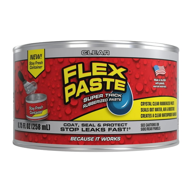 Pasta de goma Sealant Flex Paste transparente, impermeable, 258 ml