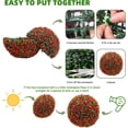 thumbnail image 5 of Accreate Decorative Topiary Balls - Indoor/Outdoor Flower Balls with Hanging Chains, Red 21in, 5 of 7