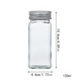 thumbnail image 3 of Square Jar Container With Shaker Insert Jar Glass Shaker Seasoning Bottle Pepper Seasoning Bottle Glass Jars, Square Bottles with Shaker Lids, Funnel and Labels for Seasoning & Storage, 3 of 7