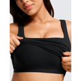 thumbnail image 4 of Sujetador deportivo CRZ YOGA Butterluxe para mujer, cuello cuadrado, negro, talla M, 4 of 7