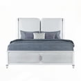 thumbnail image 2 of BRENDA GREY | LED LIGHTED QUEEN BED - PADDED HEADBOARD, 2 of 8