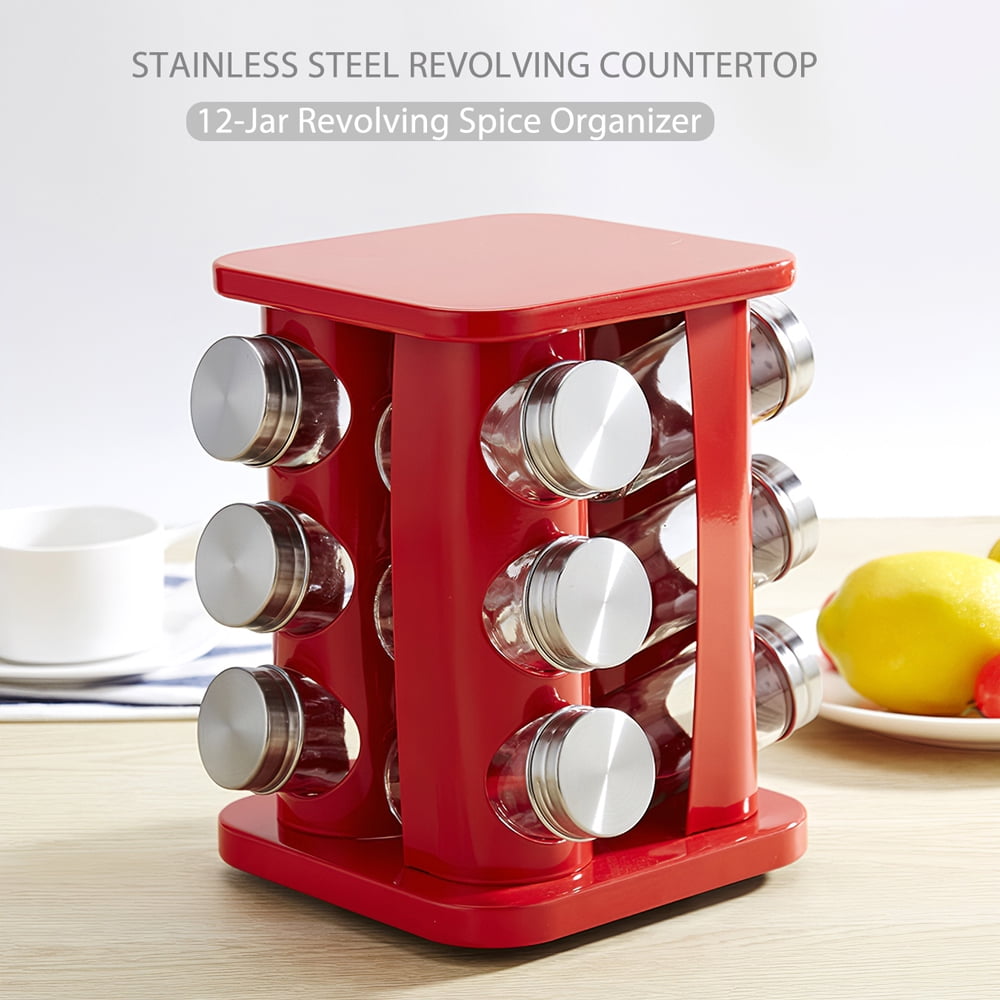 Revolving Countertop Spice Rack 12Jar Revolving Spice Organizer