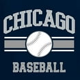 thumbnail image 6 of Wild Bobby City of Chicago CHI American Baseball Fantasy Fan Sports Men's Long Sleeve T-Shirt, Navy, X-Large, 6 of 6