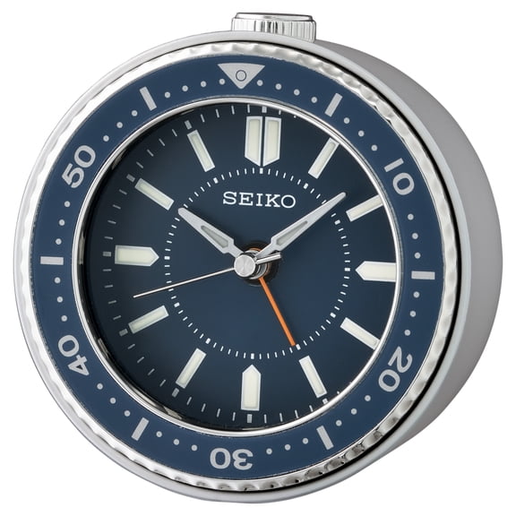 Seiko 3" Mai Blue, Alarm Clock, Quartz, Analog, QHE184LLH