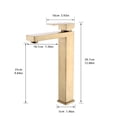 thumbnail image 6 of Gold Bathroom Faucet, Brushed Gold Faucet for Bathroom Sink, Gold Single Hole Bathroom Faucet Modern Single Handle Vanity Basin Faucet, 6 of 6