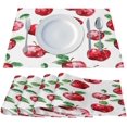 thumbnail image 5 of Placemats Set of 4, Apples 18 x 12 Inch Cotton Linen Heat Resistant Dining Table Place Mats Fruit Apples Washable Kitchen Table Mats for Dining Coffee Bar Table, 5 of 6