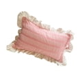thumbnail image 3 of Pillow Cases, Pure Color Breathable Shams Covers with Ruffled Design Lovely Throw Pillow Covers for Dormitory Bedroom Hote, 3 of 8