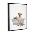 thumbnail image 3 of Stupell Industries Retriever Puppies Bathroom Tub Animals & Insects Painting Black Floater Framed Art Print Wall Art, 3 of 6