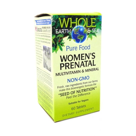 Natural Factors Whole Earth & Sea Pure Food Women s Prenatal Multi - 60 Tablets