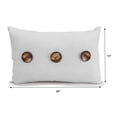 thumbnail image 3 of Jordan Manufacturing 13" x 20" Zayne Turf Lime Green Crosshatch Rectangular Outdoor Lumbar Throw Pillow with 3 Coconut Buttons (2 Pack), 3 of 9