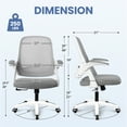thumbnail image 3 of CELTOSS Ergonomic Office Chair, Flip-Up Arms, Adjustable Lumbar Support, Grey, 3 of 10