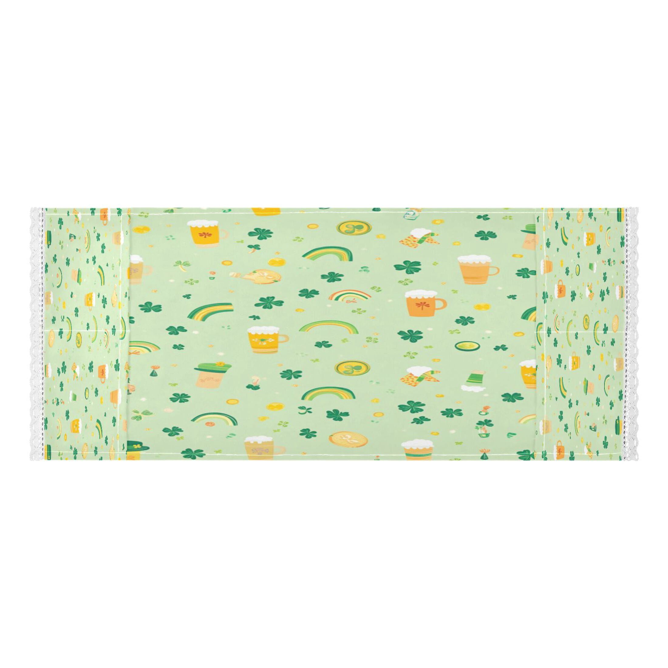 WOBOGO Pattern with Rainbows Shamrocks and Leprechaun Hat Washing Machine Cloth Dryer Refrigerator Top Cover Protective Non-Slip Mat For Kitchen Laundry
