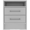 thumbnail image 5 of White Open Compartment Two Drawer Nightstand, 5 of 6