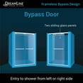 thumbnail image 4 of Encore 56-60 Inch W x 76 Inch H Semi Frameless Bypass Sliding Shower Door in Chrome and Gray Glass, 4 of 9