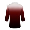 thumbnail image 7 of Xqxayjr Women's Quarter Zip Sweatshirt Tops Casual Graphic 3/4 Sleeve Ombre Gradient Collared Fall Sweaters Tops Comfy Round Neck Shirts Plus Size Outfits, 7 of 7