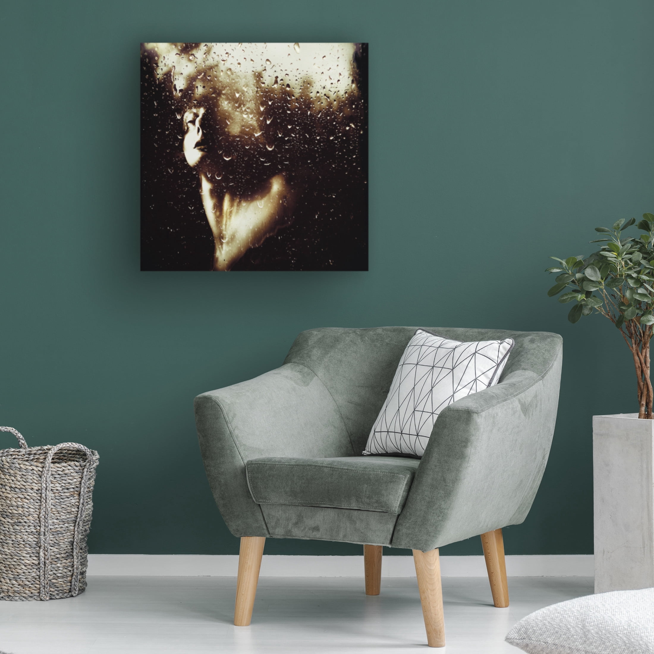 Canvas Wall Art - Inga Ivanova 'Golden Emotion' Wall Art for Living Room, Bedroom, or Office D?cor by Trademark Fine Art - 35 x 35 Inches