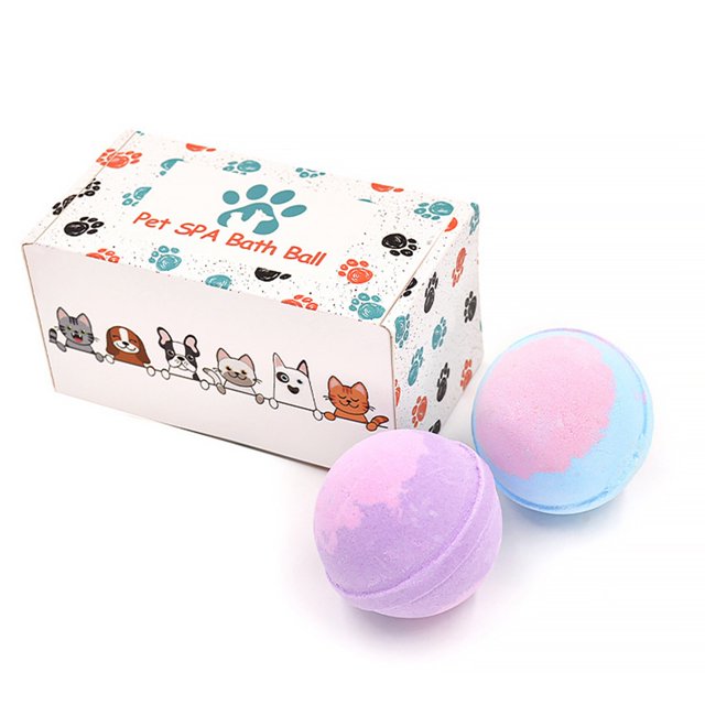 Boules de Bain Faites à la Main Biologiques 2 Pcs Boules de Sel Spa pour Animaux
